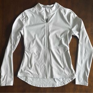 White Performance Zip-Up Jacket